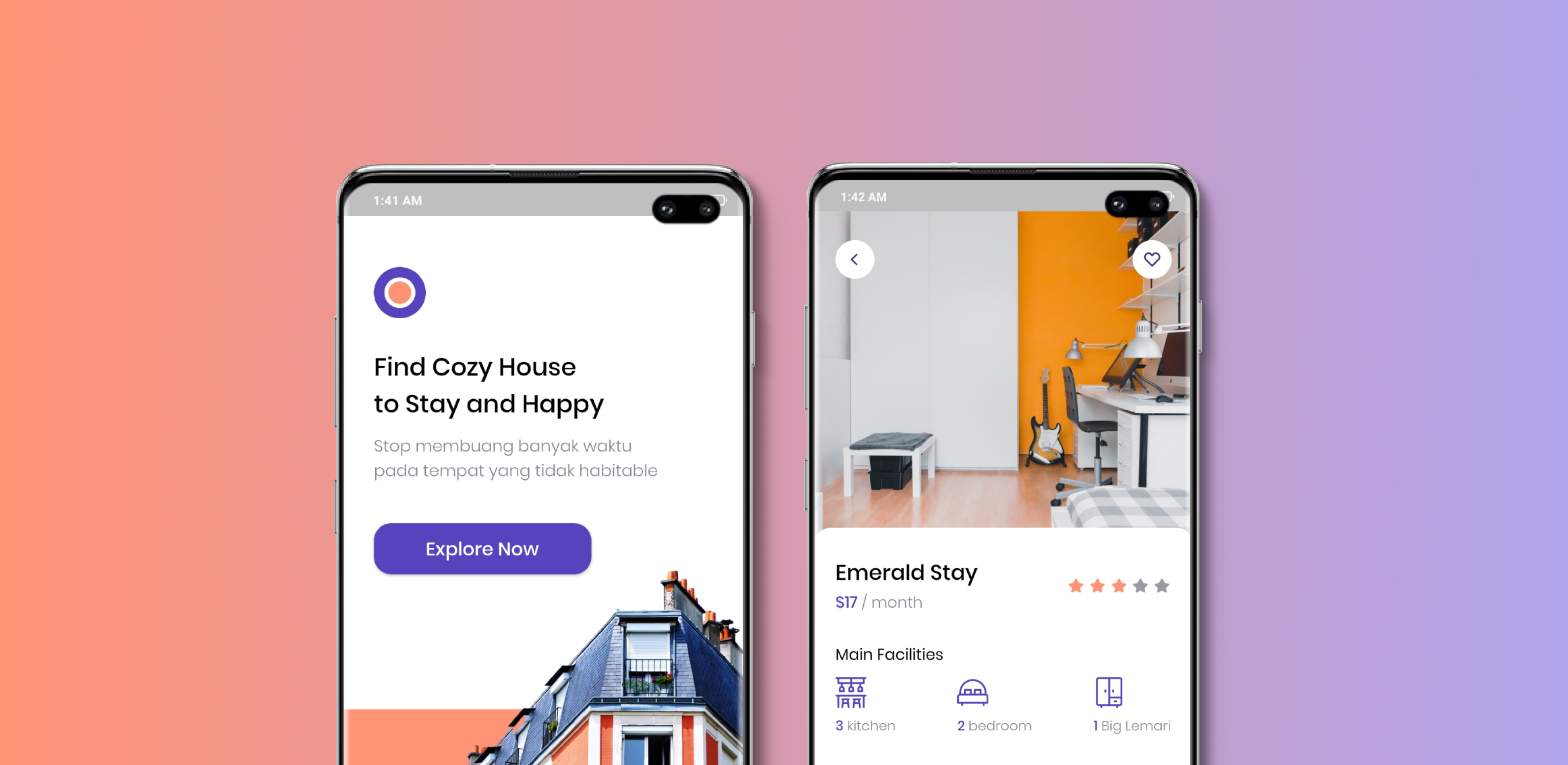 Cozy App boarding house finder screenshot