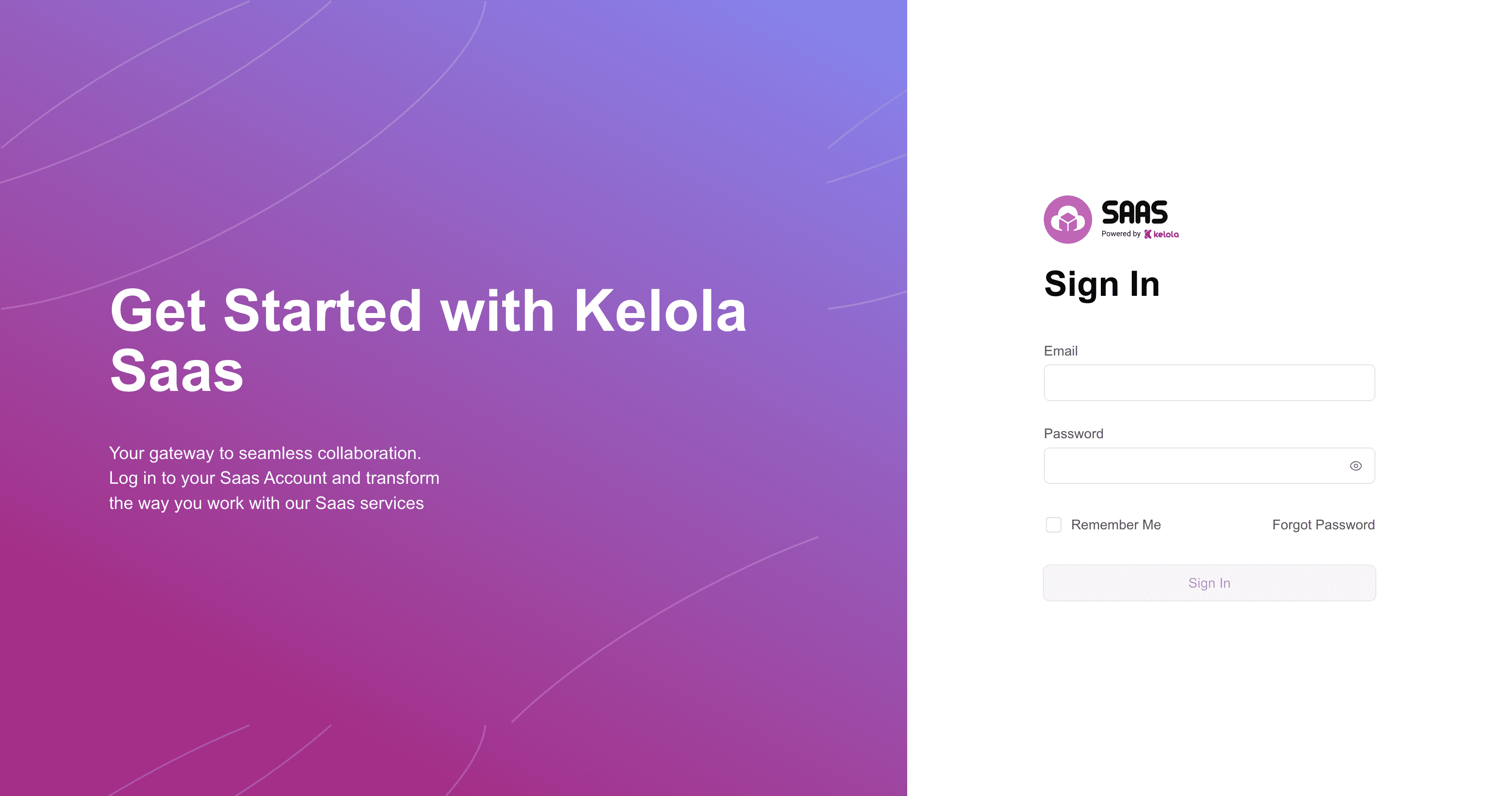 Kelola SaaS platform screenshot