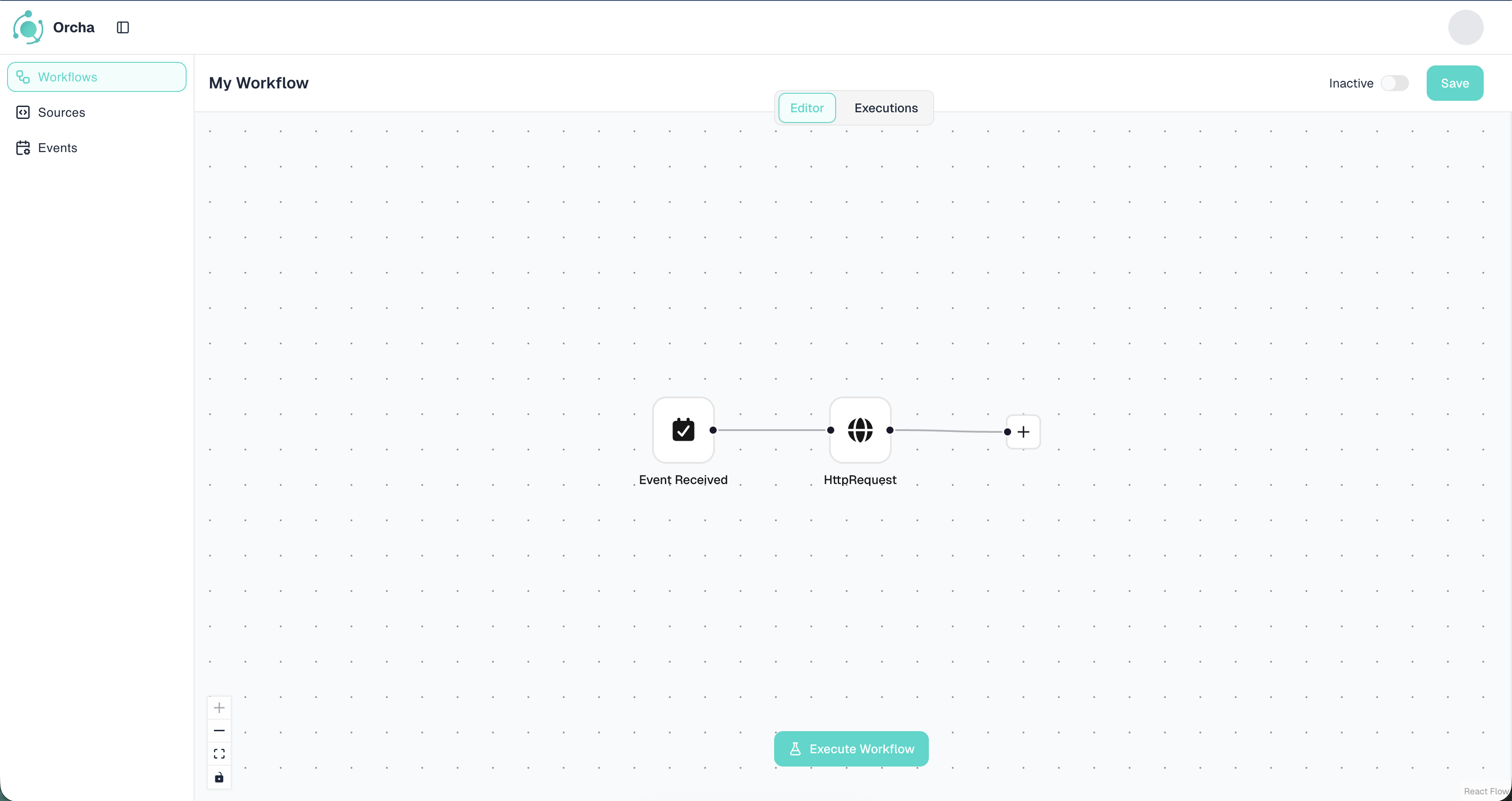 Orcha Portal workflow screenshot